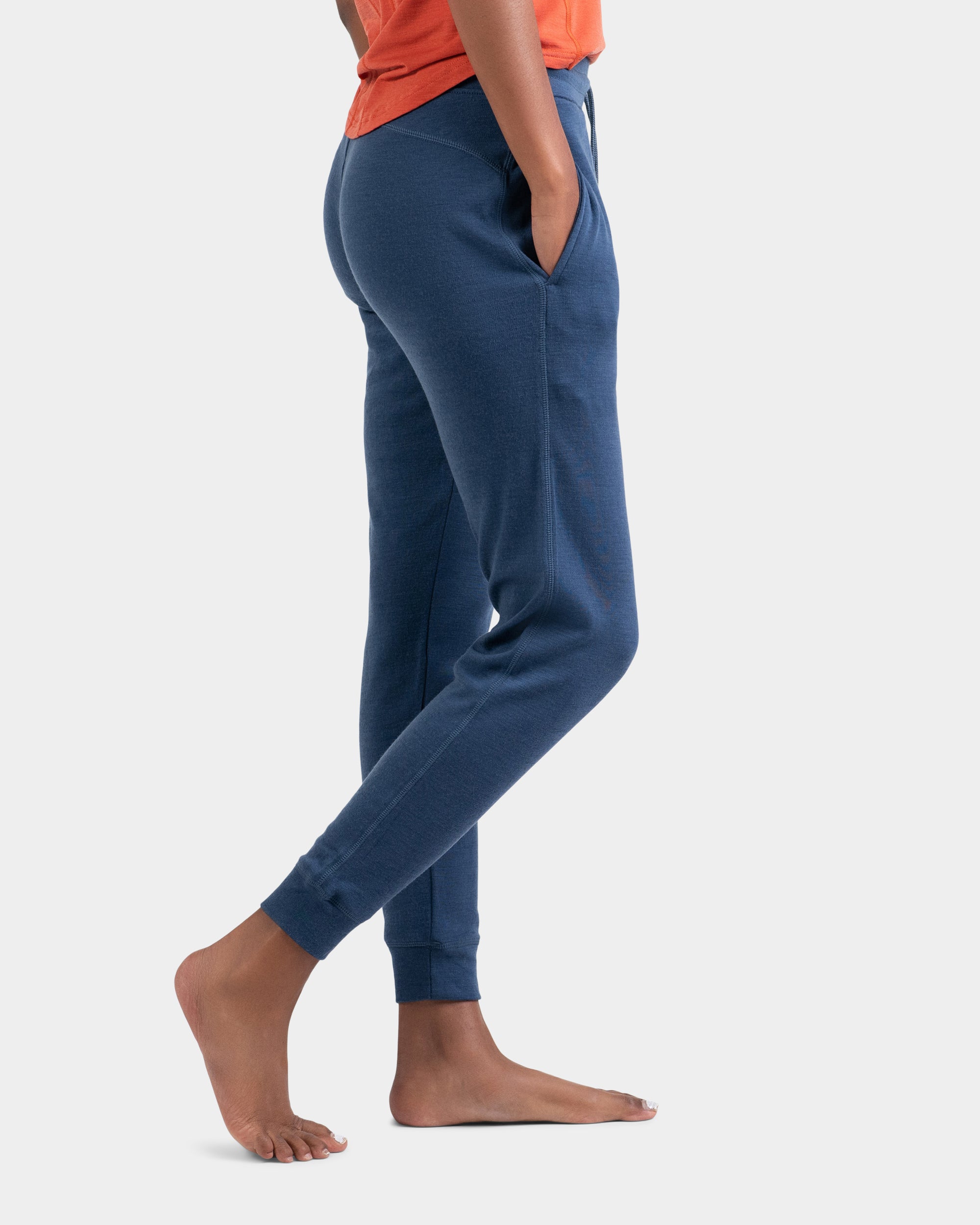 Merino Wool Sweatpants for Women Lounge Jogger Pants High Waist