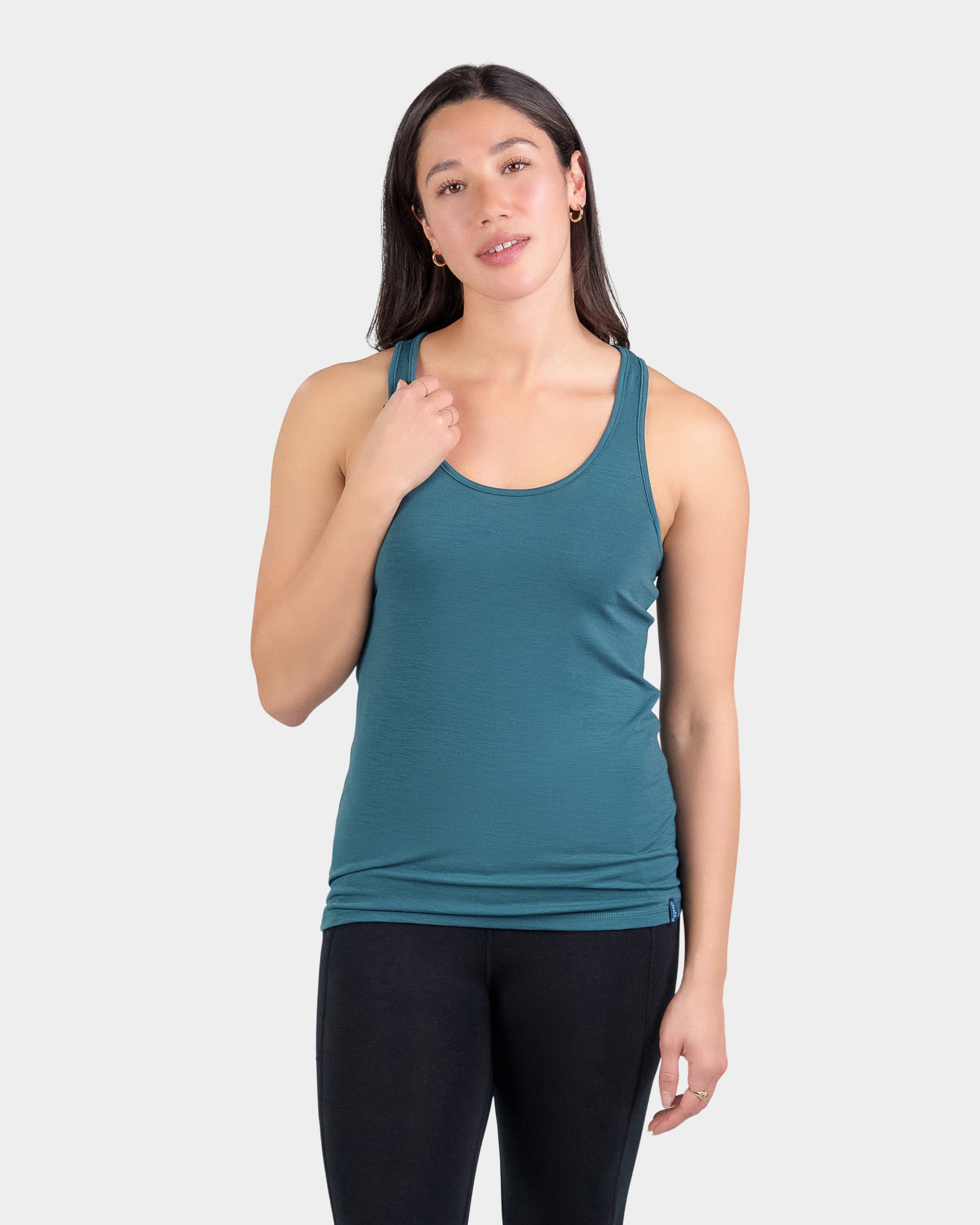 Workout Tops For Women Athletic Gym Exercise Clothes High Neck Tank Tops  Open Back Workout Crop Tops Running Shirts For Women Turquoise XL