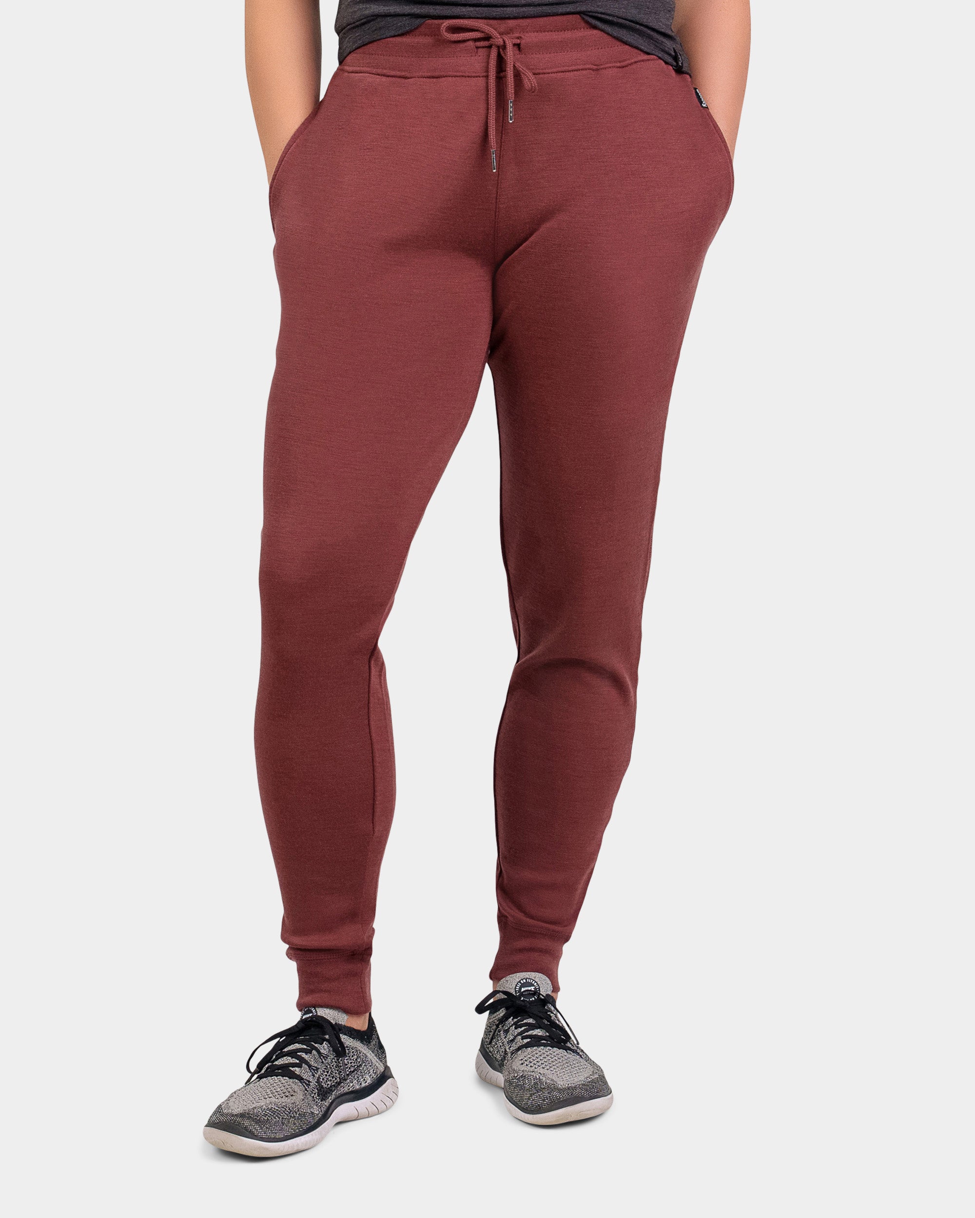 Merino Wool Sweatpants for Women Lounge Jogger Pants High Waist Thick  Sweatpants Jogger 250gsm Royal Cherry -  Canada