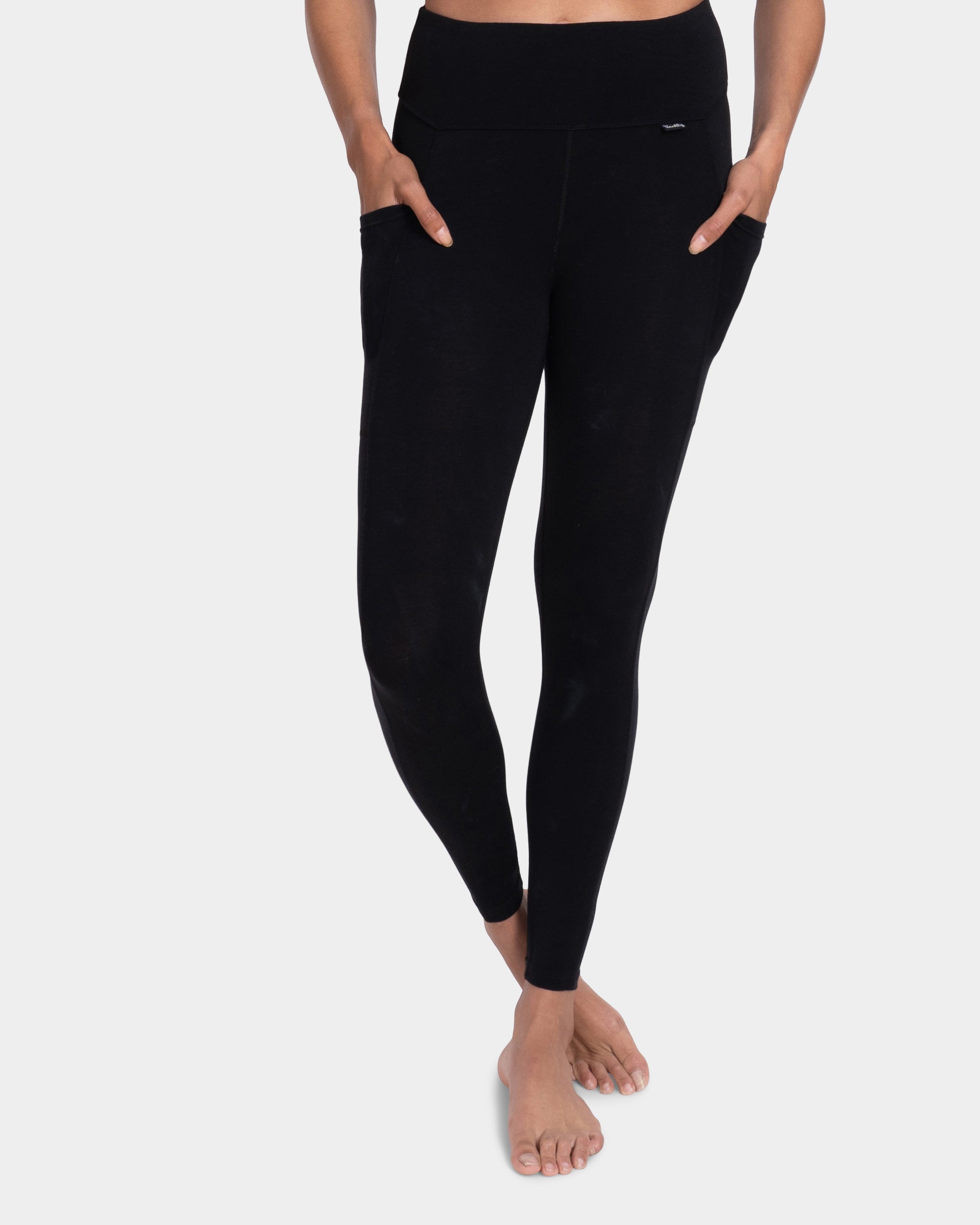 High-Waisted Cold-Weather Pocket Legging - black  Active wear for women,  Pocket leggings, High waisted black leggings