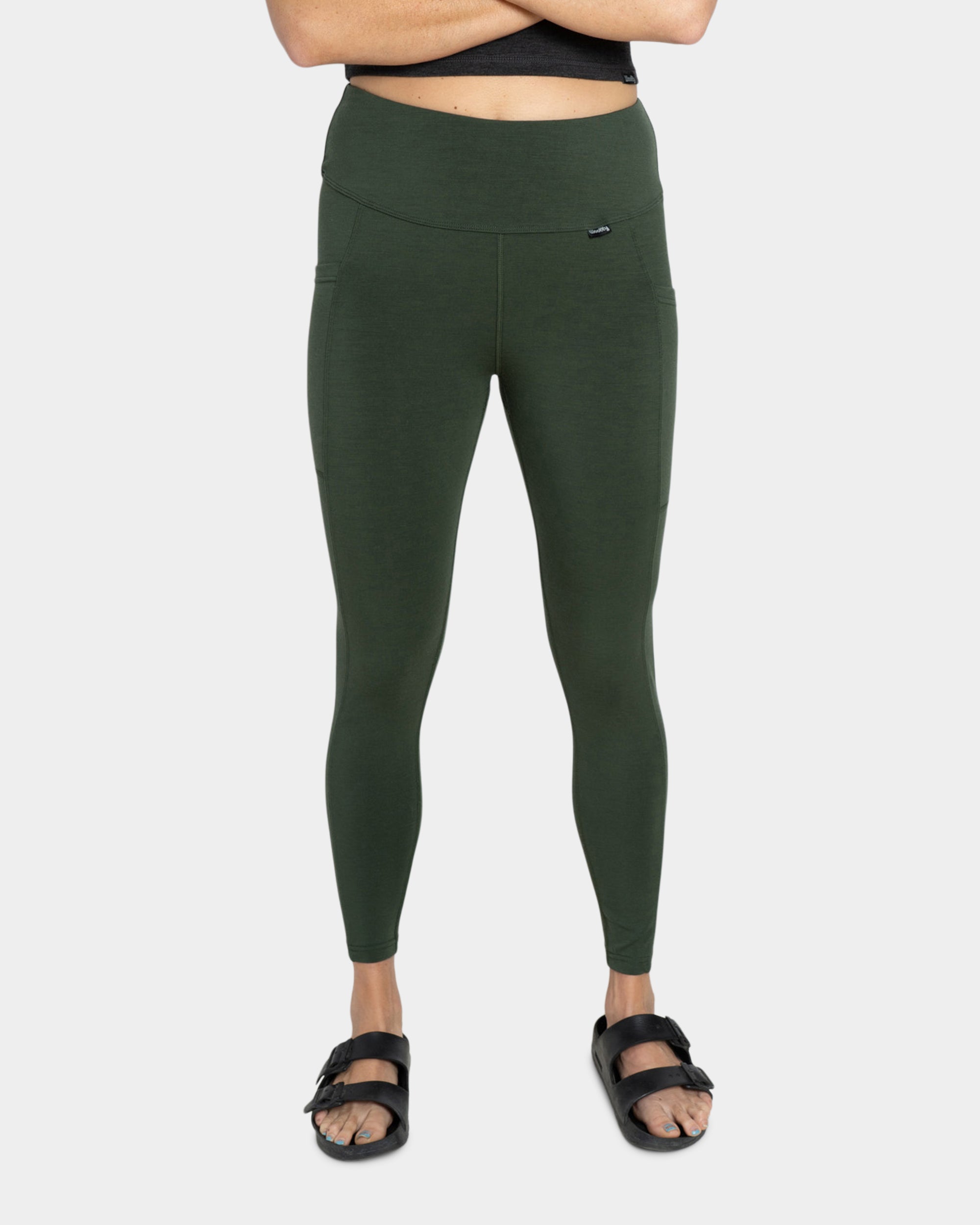 WoolX, Pants & Jumpsuits, Woolx Merino Wool Duralite Piper Pocket Leggings  With Pockets Olive Green Xs